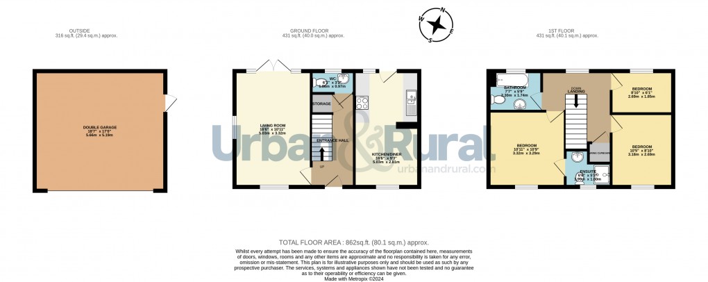 Floorplan for Great Barford, Bedford, Bedfordshire