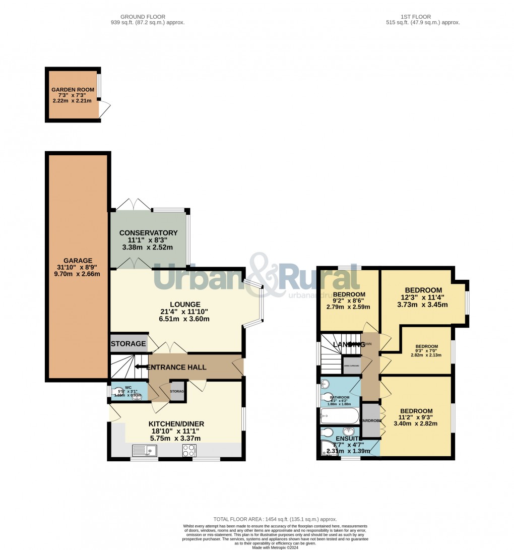 Floorplan for Kempston, Bedford, Bedfordshire