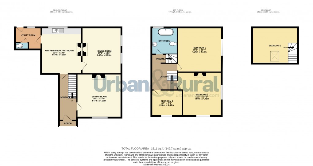 Floorplan for Kempston, Bedfordshire