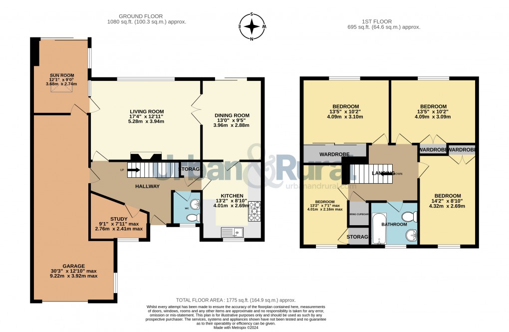 Floorplan for Oakley, Bedford, Bedfordshire