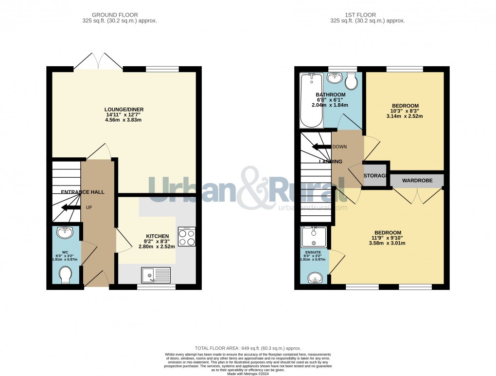 Floorplan for Bedford, Bedfordshire