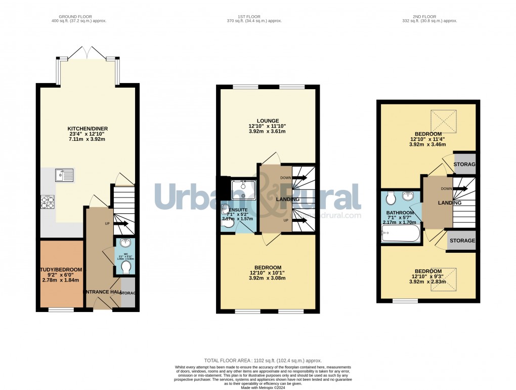 Floorplan for Great Denham, Bedford, Bedfordshire