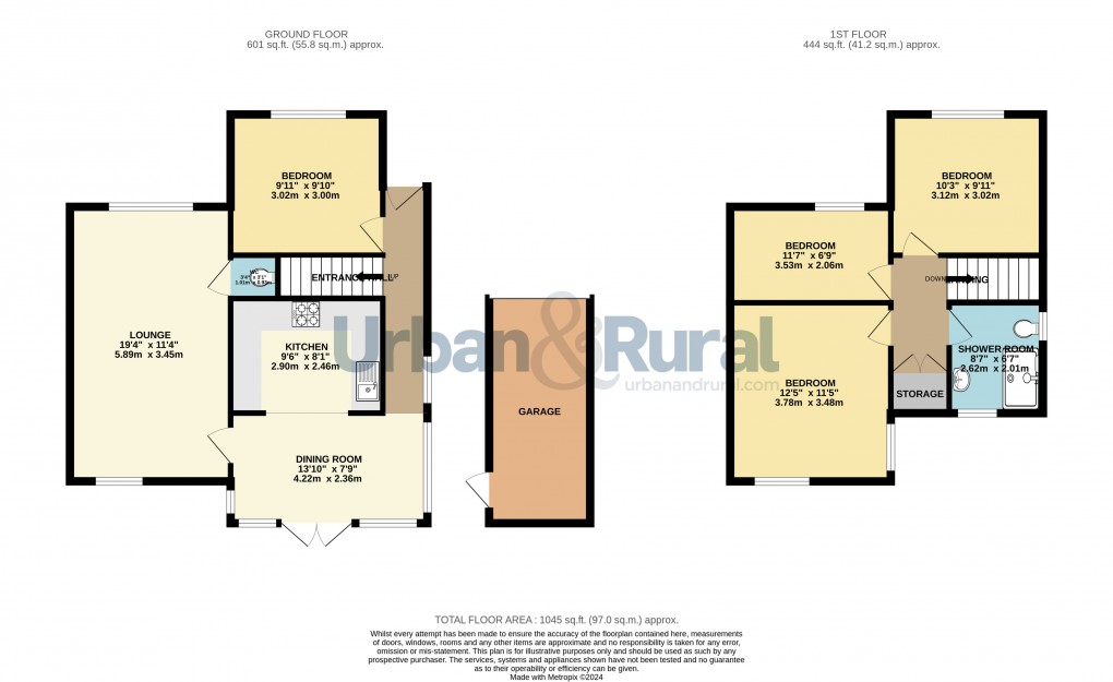 Floorplan for Kempston, Bedford, Bedfordshire