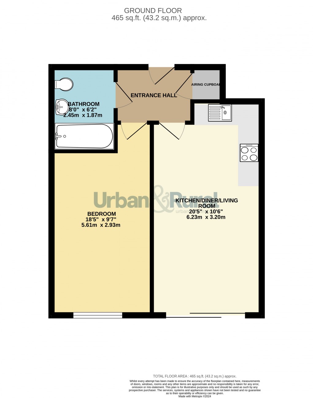 Floorplan for Bedford, Bedfordshire