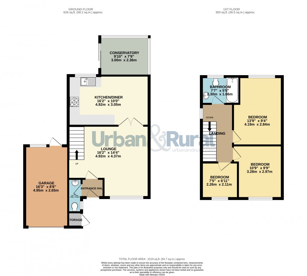 Floorplan for Kempston, Bedford, Bedfordshire