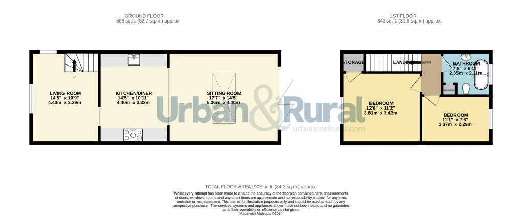 Floorplan for Knotting, Bedford, Bedfordshire