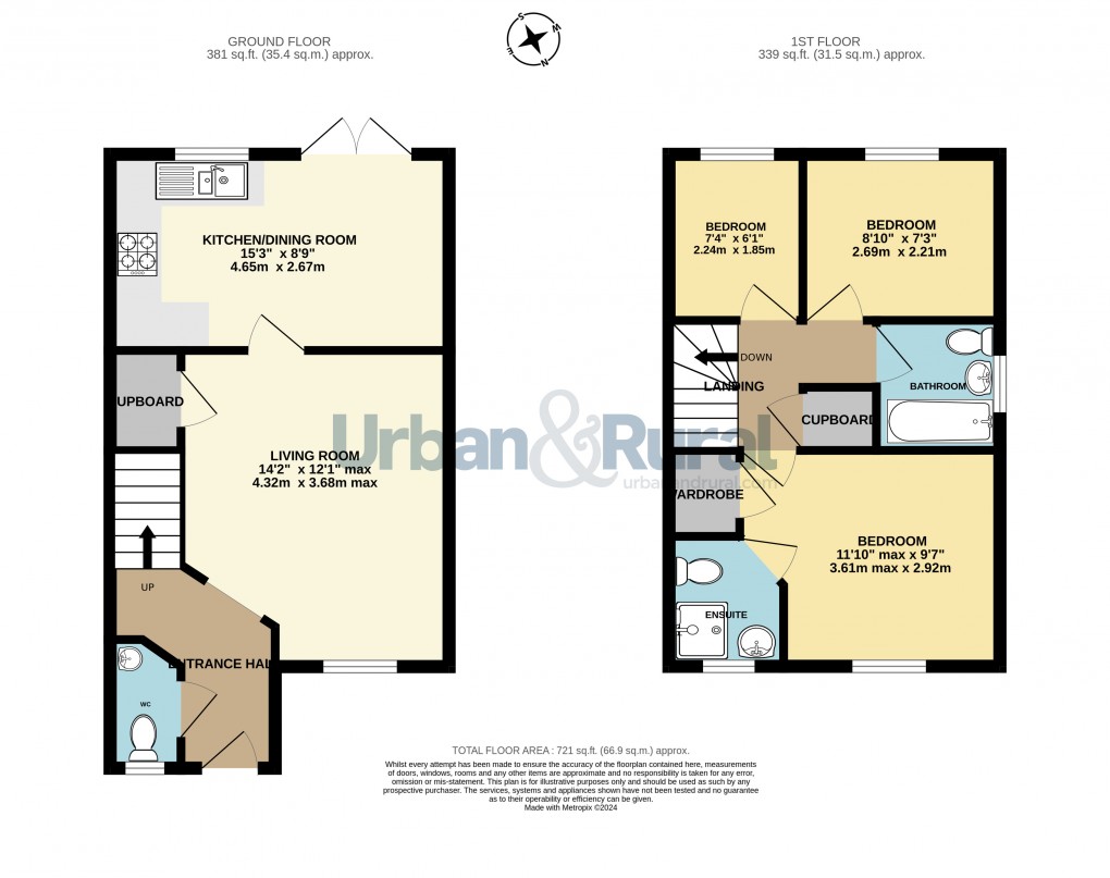 Floorplan for Wootton, Bedford, Bedfordshire