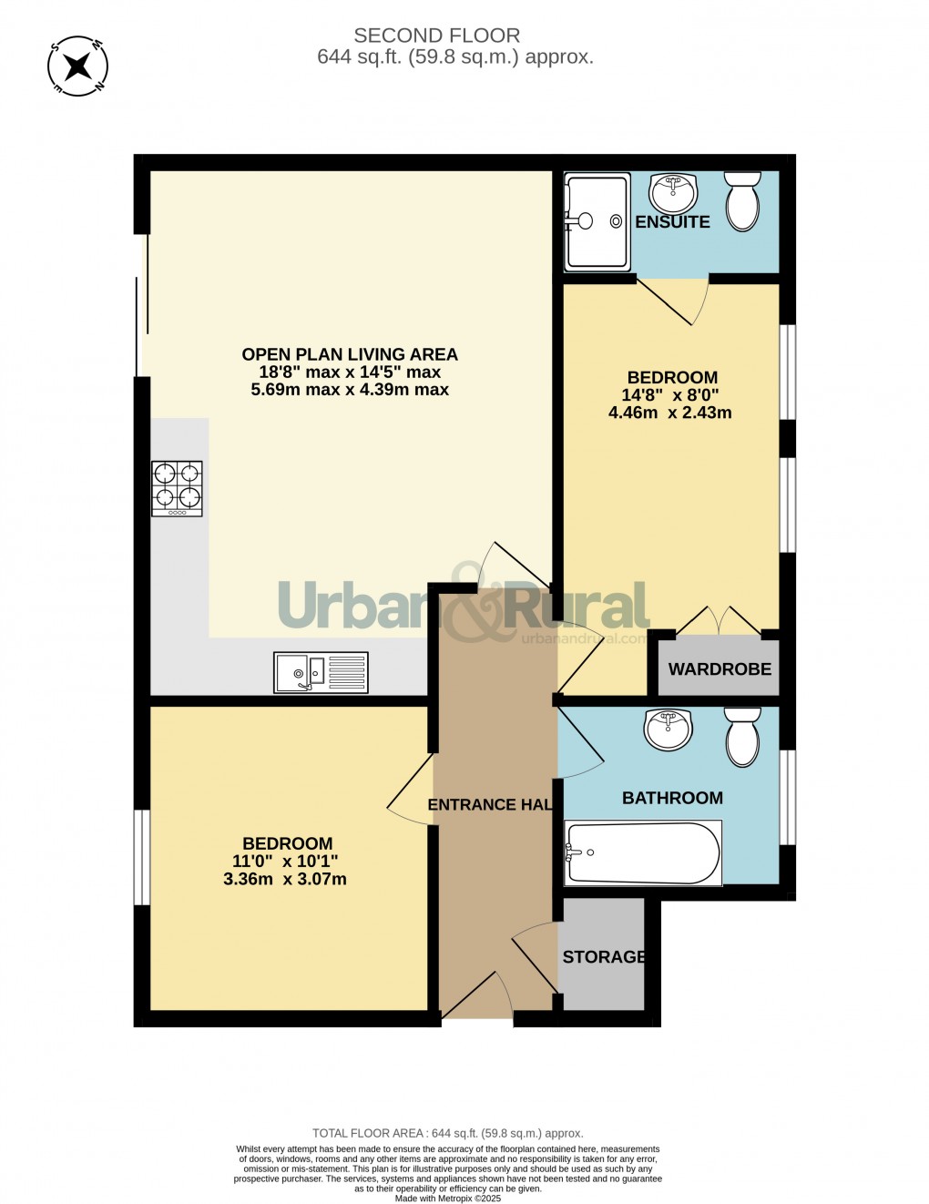 Floorplan for Warwick Avenue, Bedford, Bedfordshire