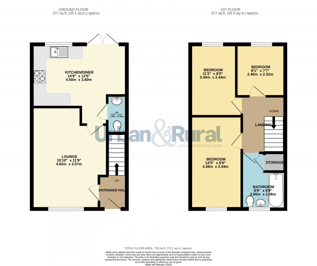 Floorplan for Bedford, Bedfordshire