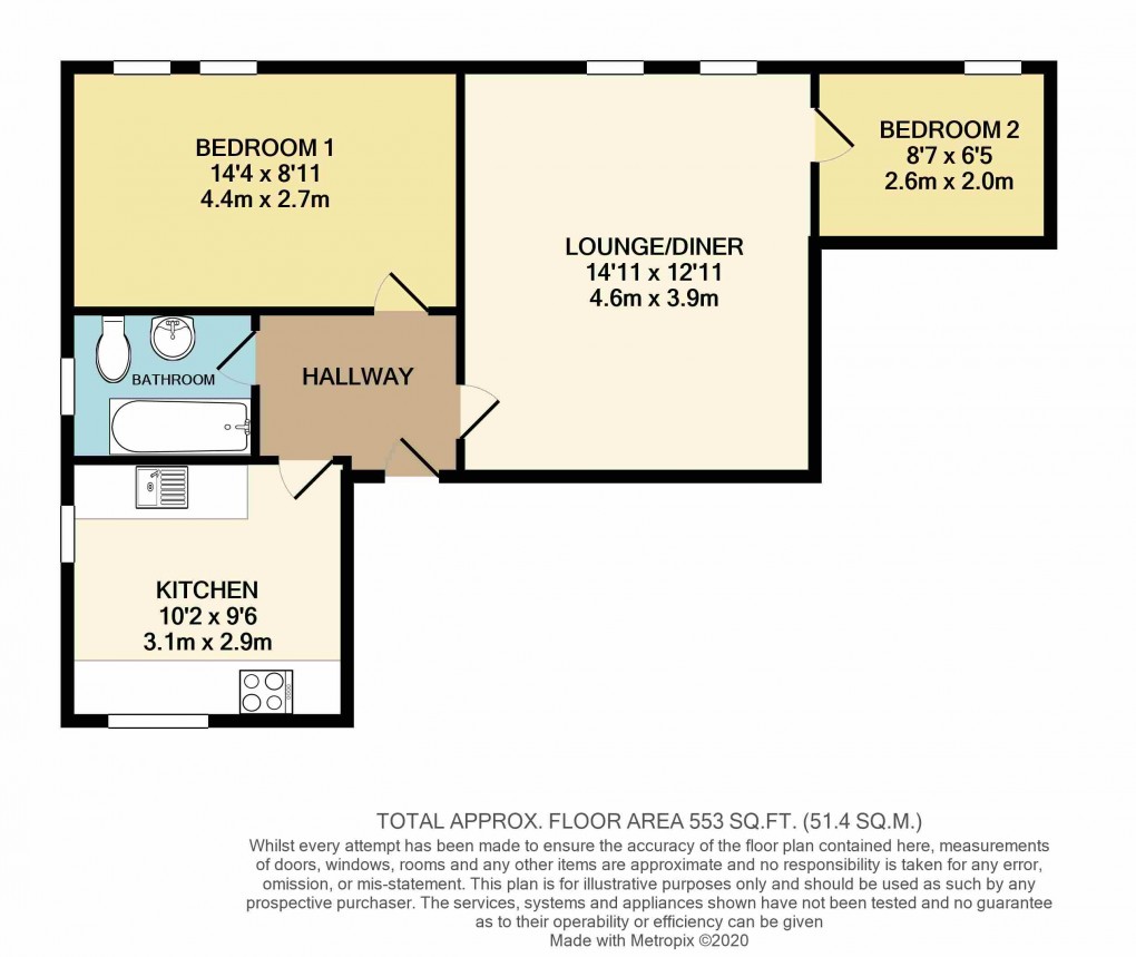 Floorplan for Cotton End, Bedford, Bedfordshire