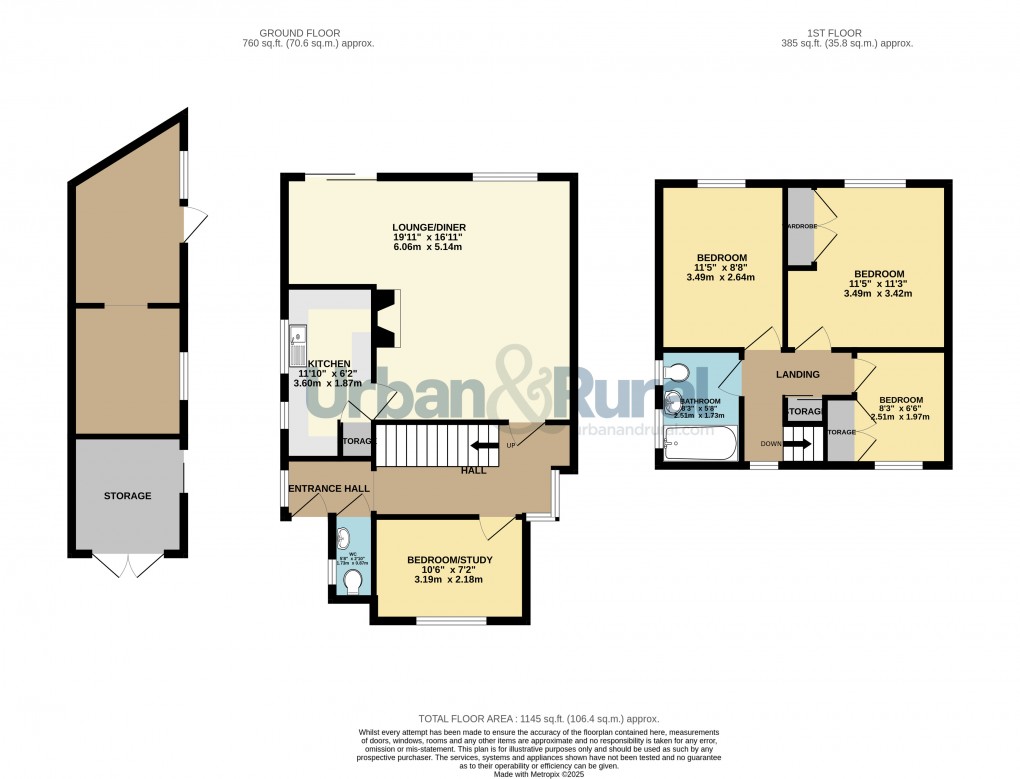 Floorplan for Clapham, Bedford, Bedfordshire