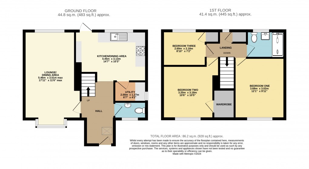 Floorplan for Bettys Close, Newton Longville