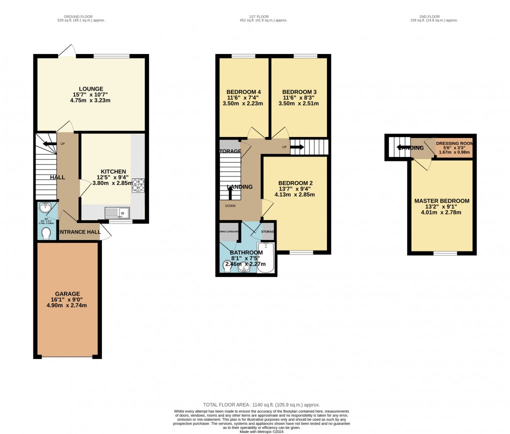 Floorplan for Stantonbury, Milton Keynes, Buckinghamshire