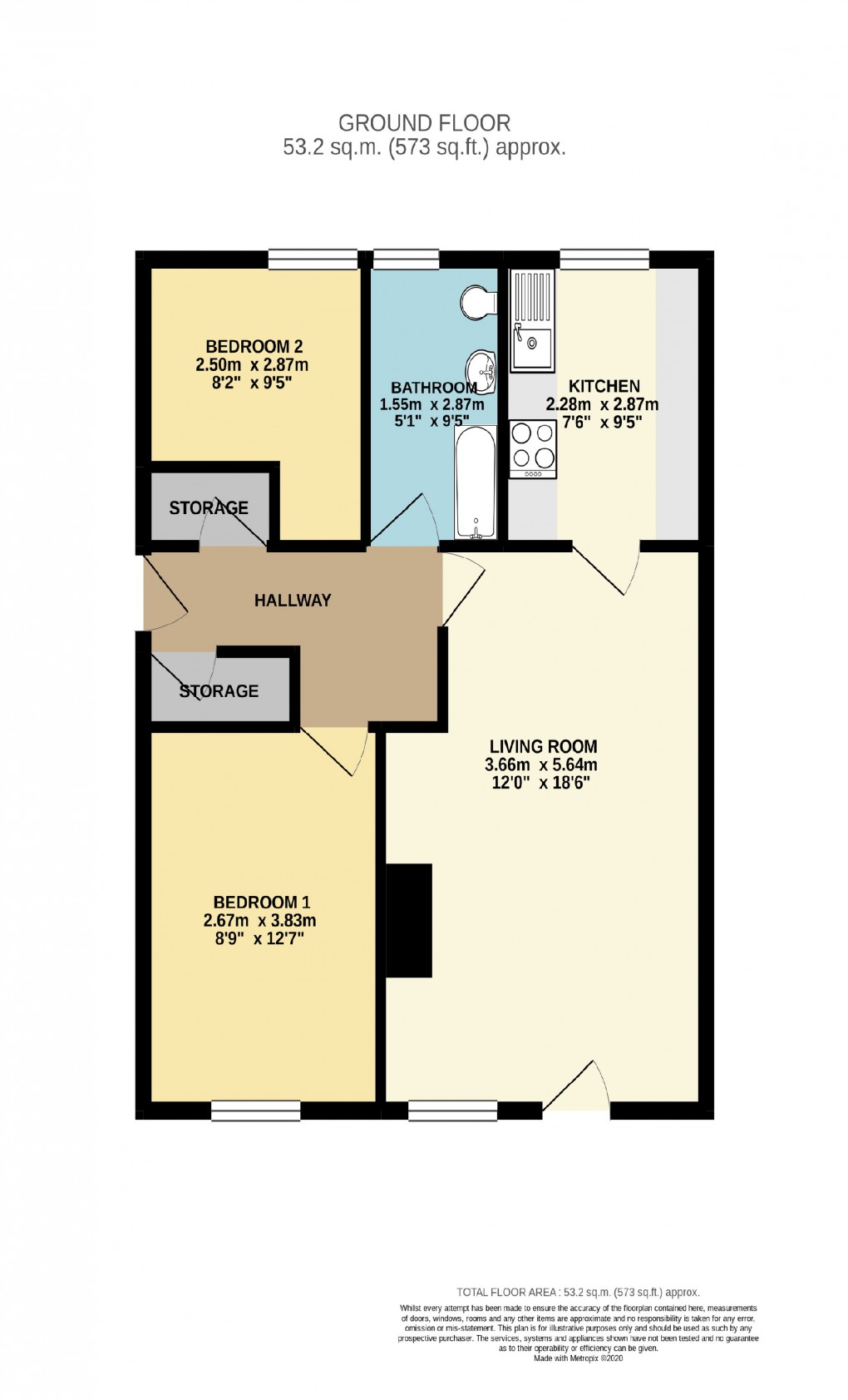 Floorplan for Dunstable, Bedfordshire