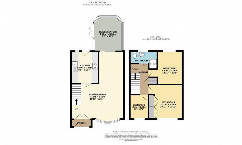 Floorplan for Dunstable, Bedfordshire