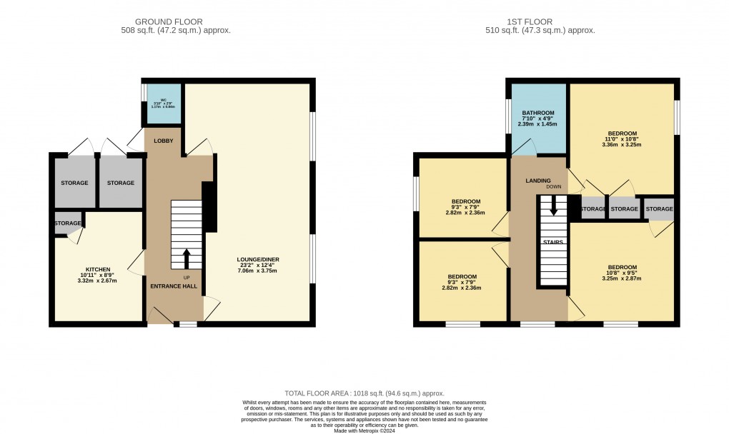 Floorplan for Houghton Regis, Dunstable, Bedfordshire