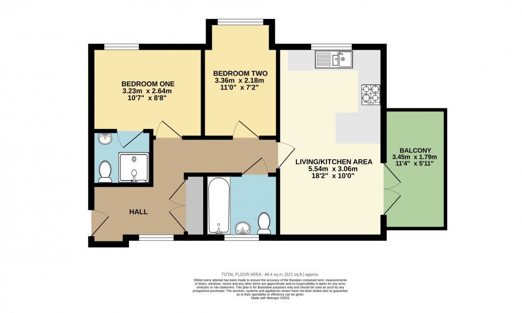 Floorplan for Dunstable, Bedfordshire