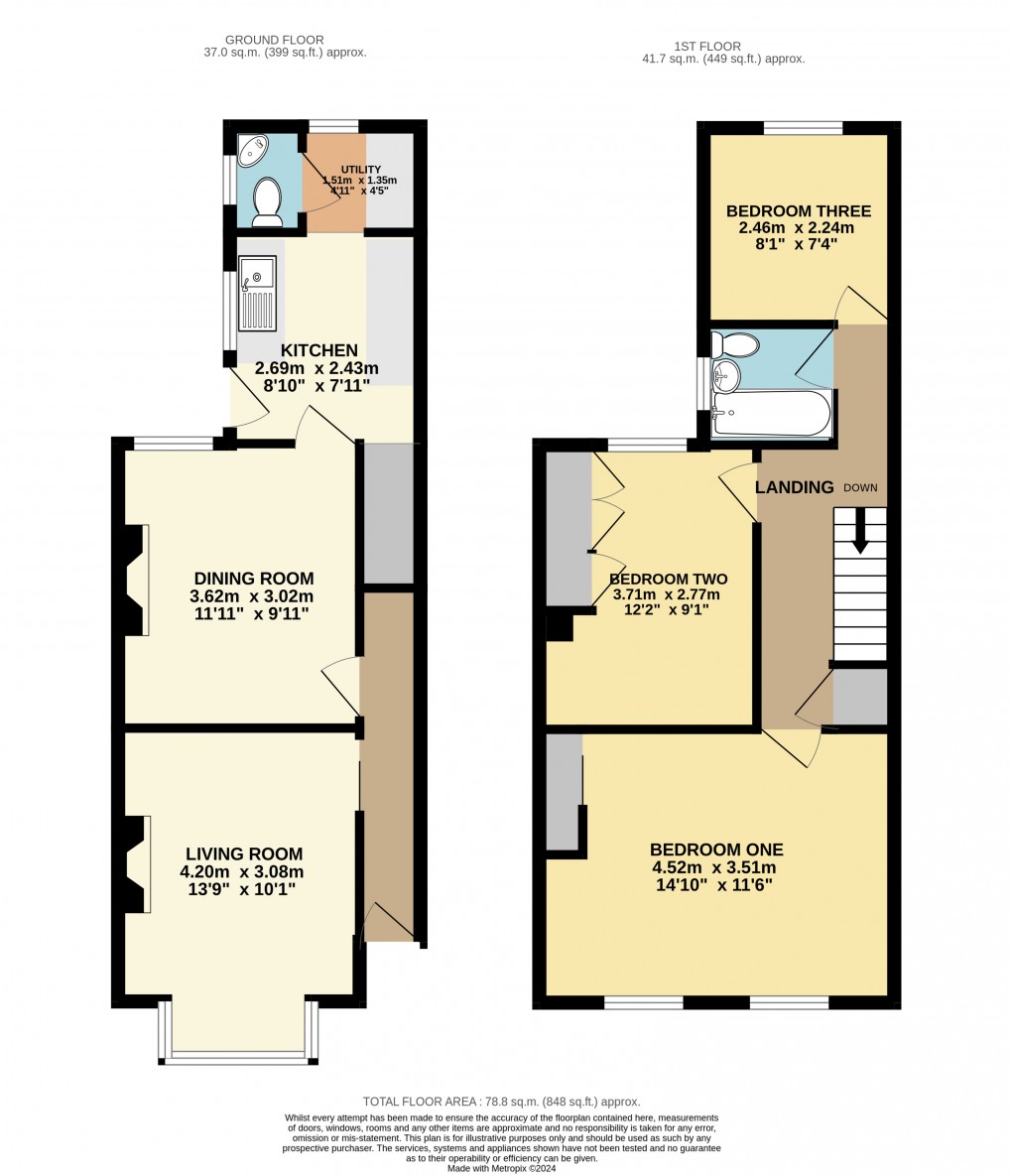 Floorplan for Dunstable, Bedfordshire