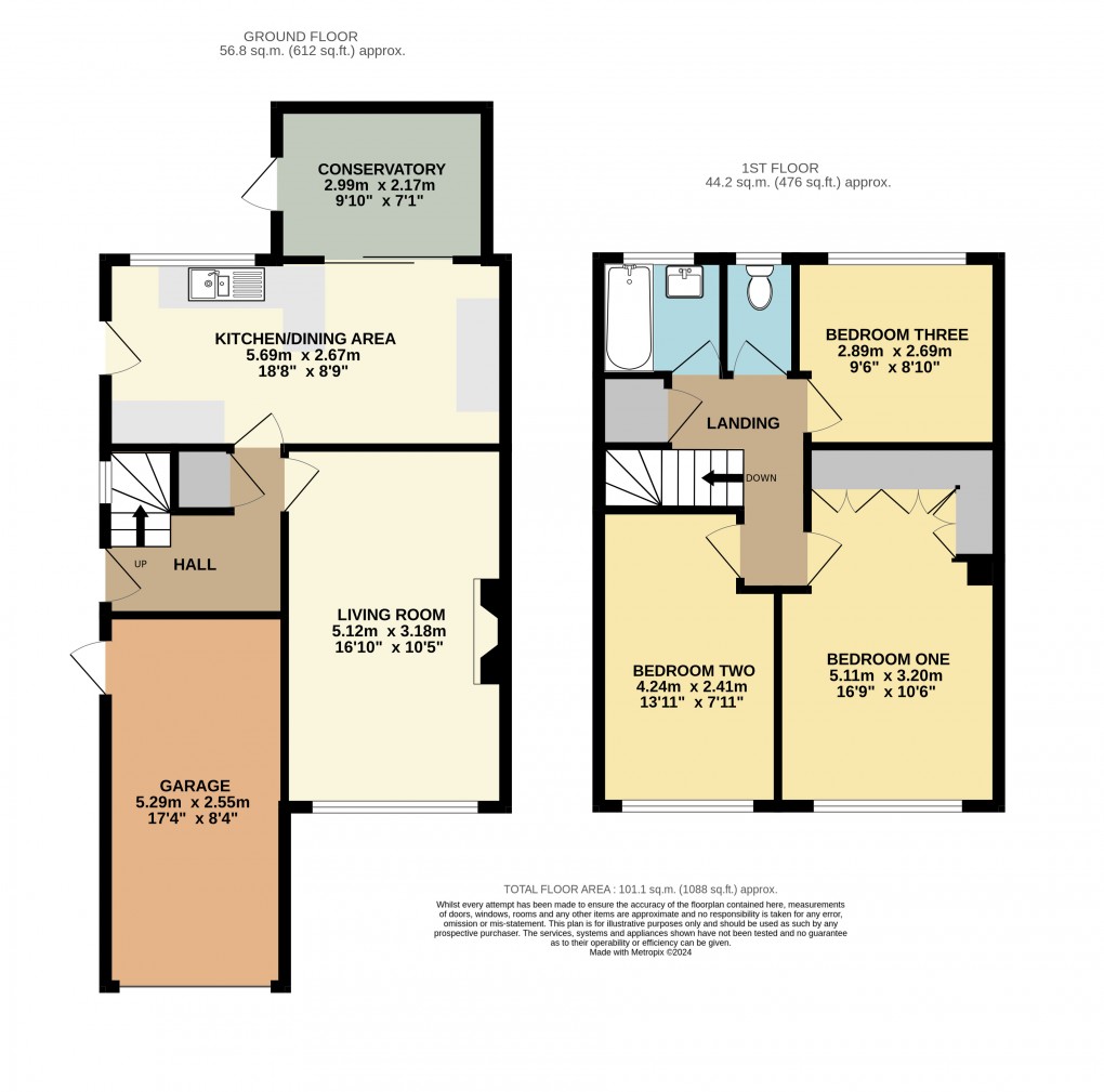 Floorplan for Dunstable, Bedfordshire