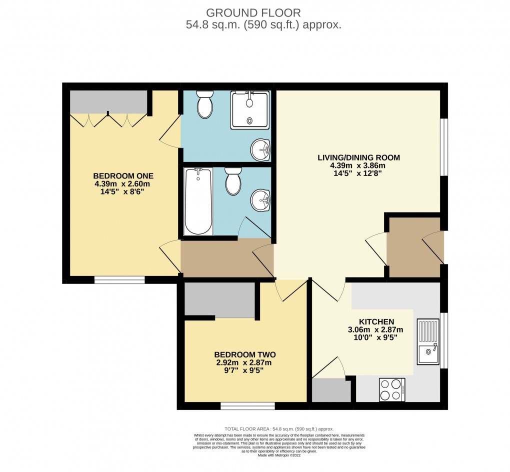 Floorplan for Dunstable, Bedfordshire