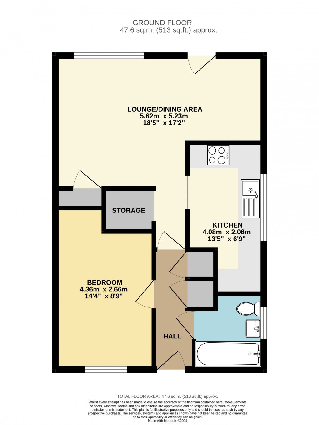 Floorplan for Dunstable, Bedfordshire