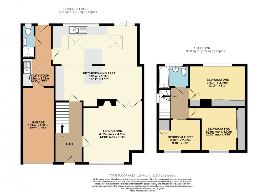 Floorplan for Dunstable, Bedfordshire