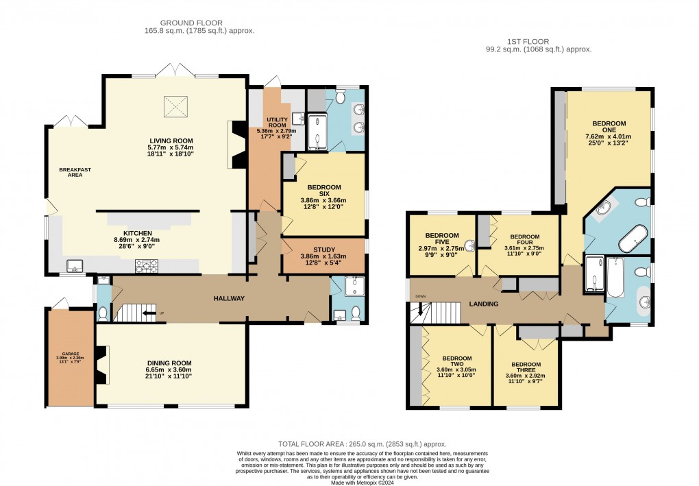 Floorplan for Dunstable, Bedfordshire