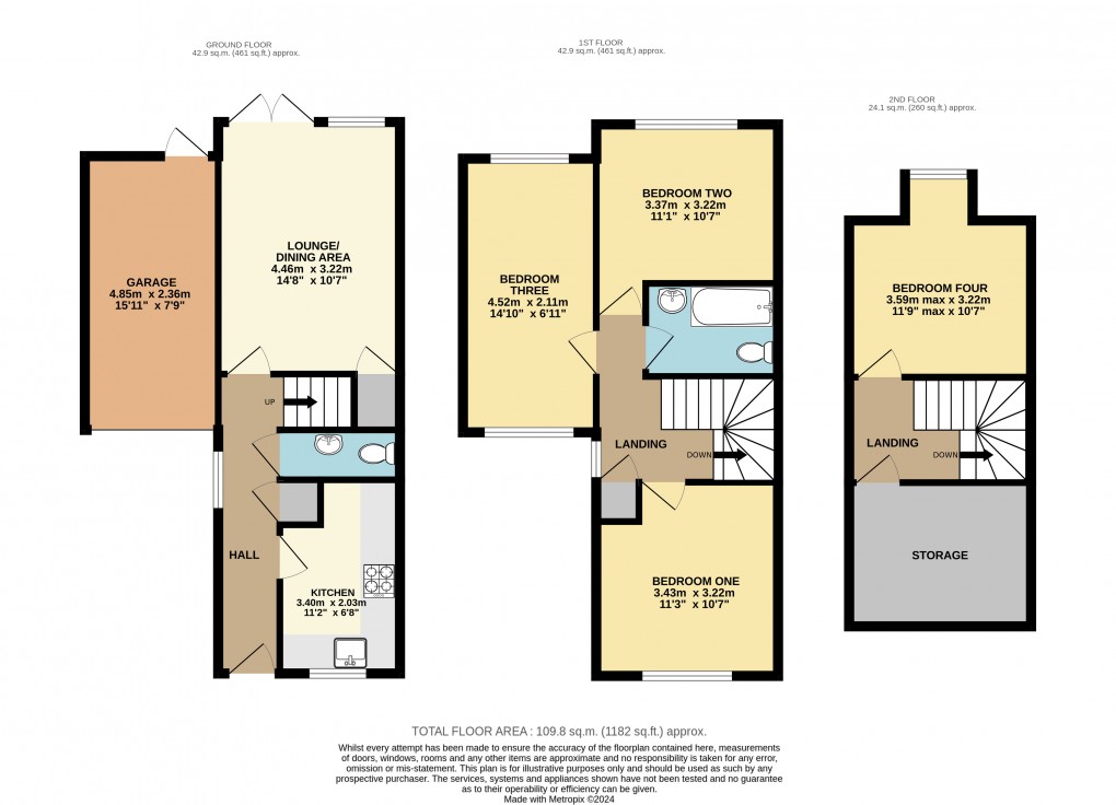 Floorplan for Burr Street, Dunstable, Bedfordshire