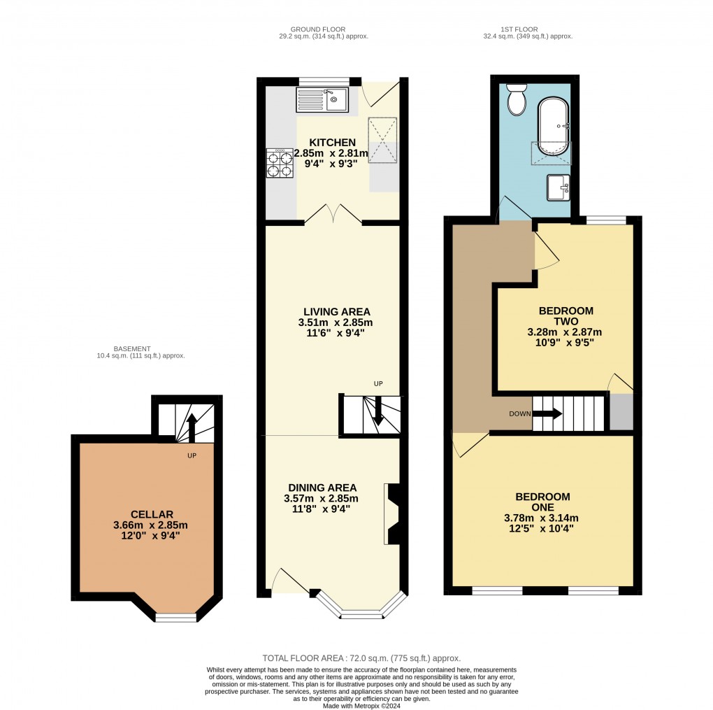 Floorplan for Dunstable, Bedfordshire