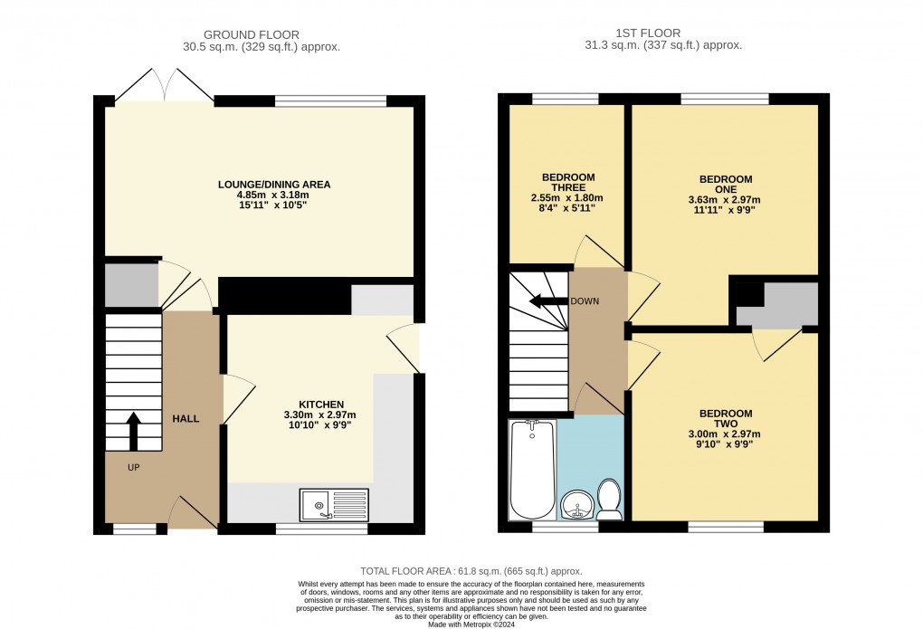 Floorplan for Dunstable, Bedfordshire