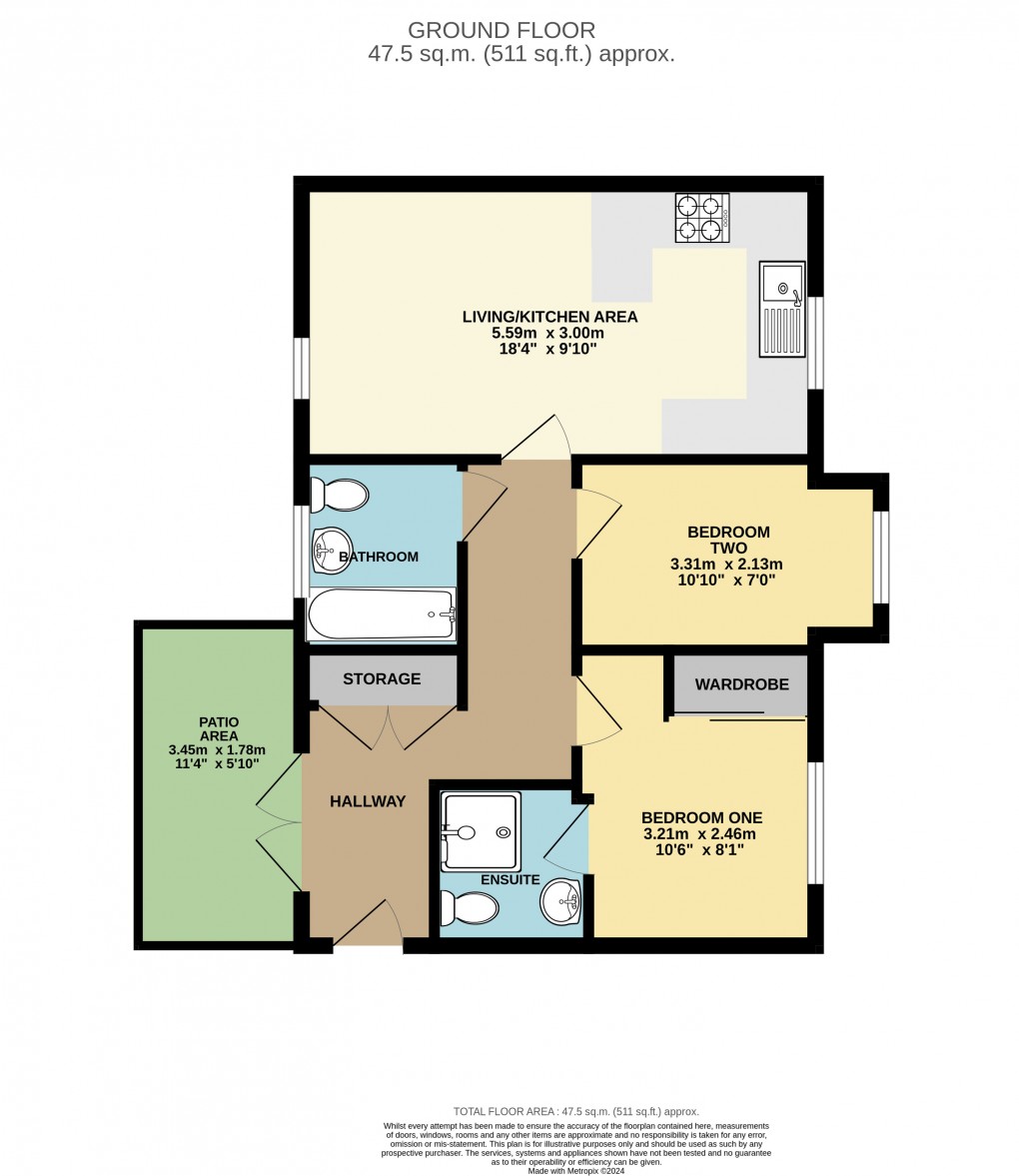 Floorplan for Dunstable, Bedfordshire