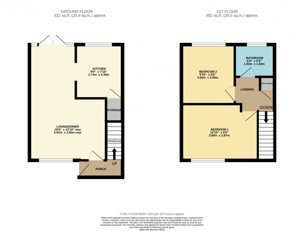 Floorplan for Dunstable, Bedfordshire