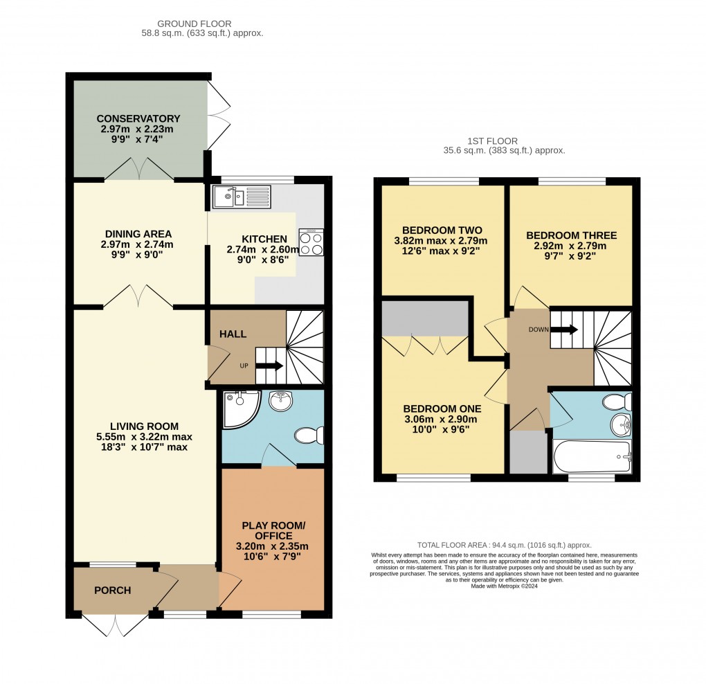 Floorplan for Dunstable, Bedfordshire