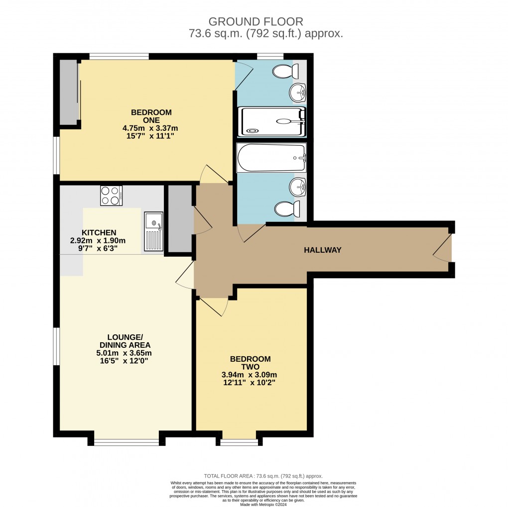 Floorplan for Frances Drive, Dunstable, Bedfordshire