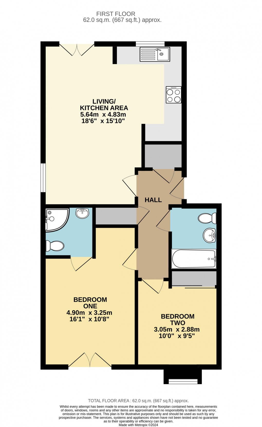 Floorplan for Dunstable, Bedfordshire