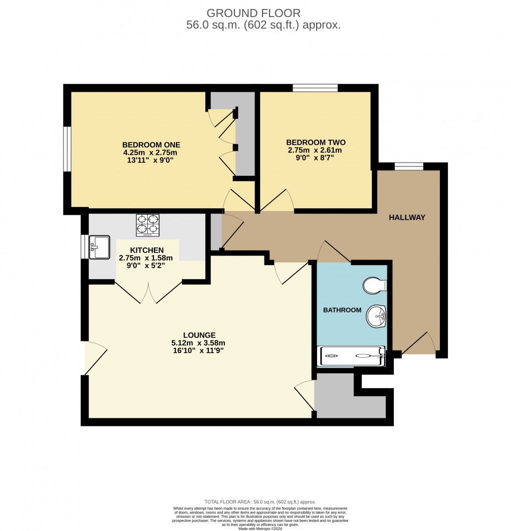 Floorplan for Hamilton Court, Lammas Walk, Leighton Buzzard