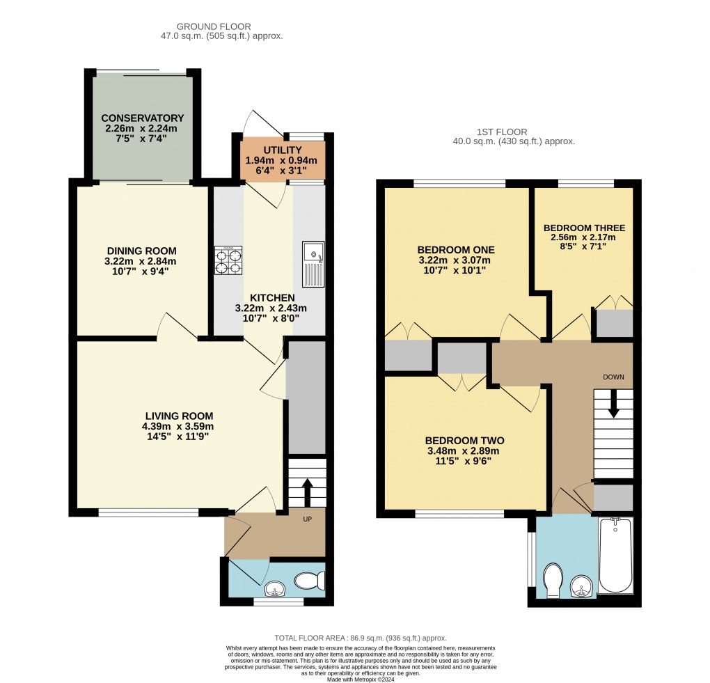 Floorplan for Dunstable, Bedfordshire