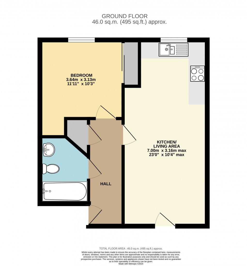 Floorplan for Dunstable, Bedfordshire