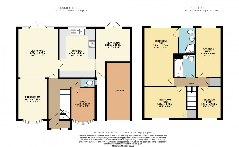 Floorplan for Dunstable, Bedfordshire