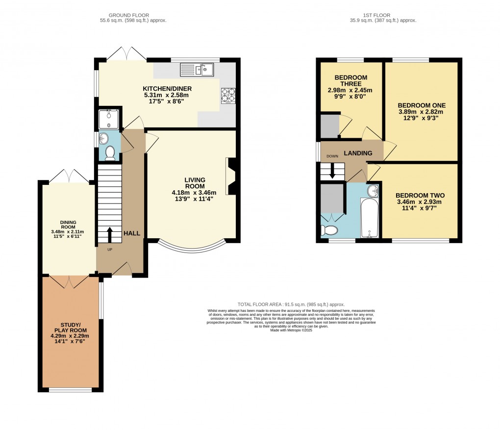 Floorplan for Dunstable, Bedfordshire