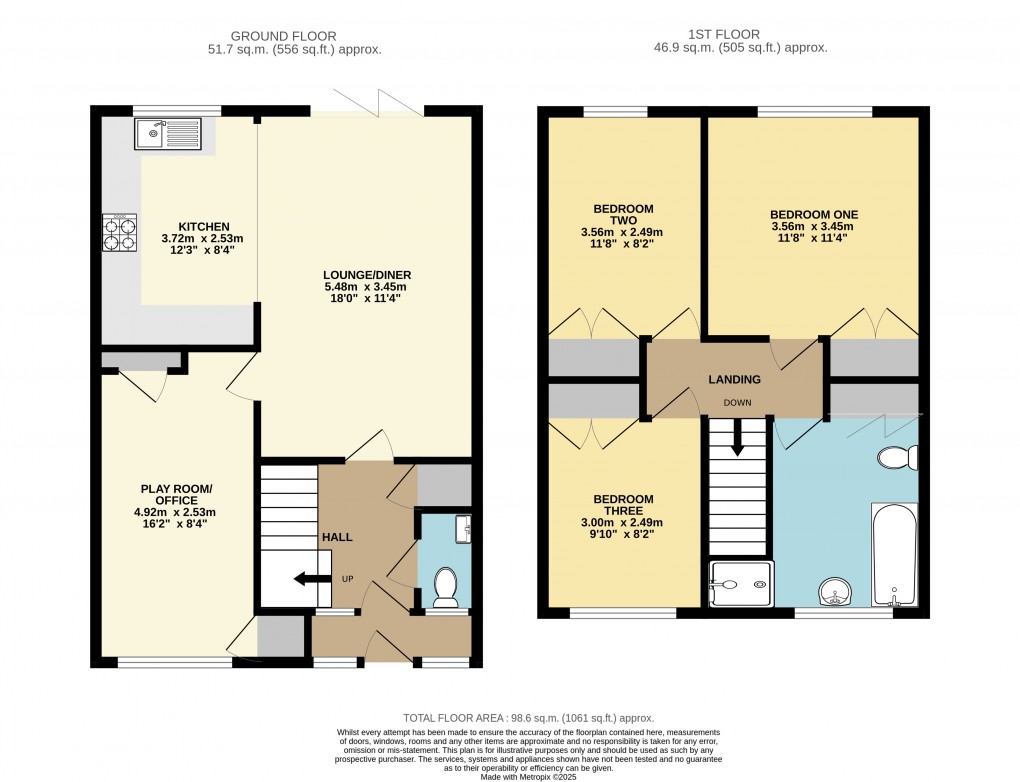 Floorplan for Dunstable, Bedfordshire