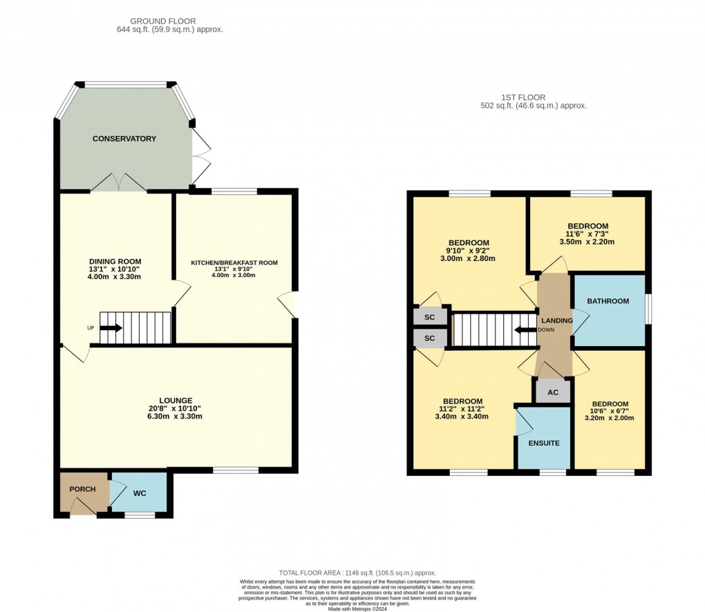 Floorplan for Flitwick, Bedfordshire