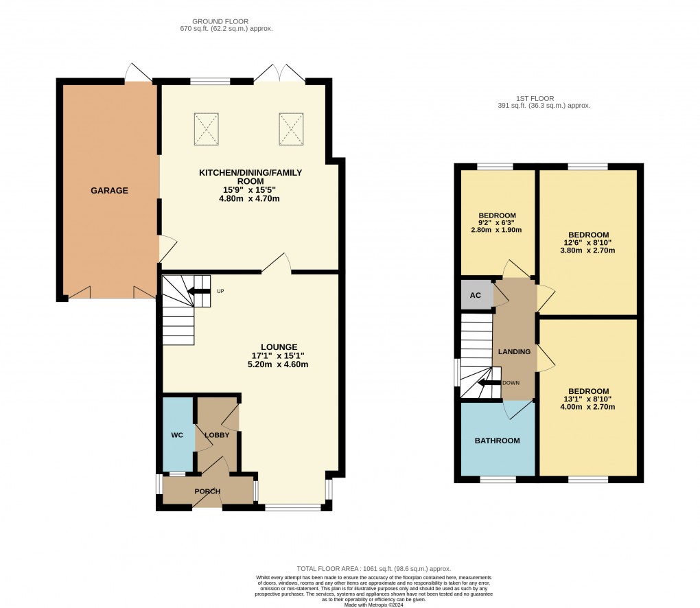 Floorplan for Toddington, Bedfordshire