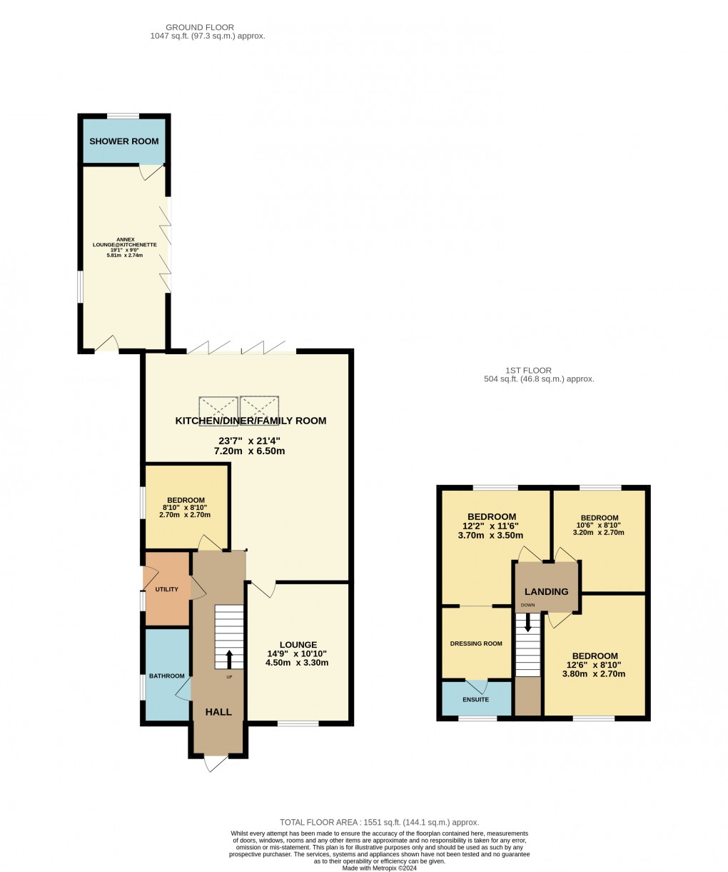 Floorplan for Barton-Le-Clay, Bedfordshire