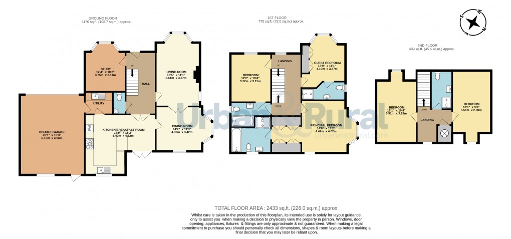 Floorplan for Houghton Conquest, Bedfordshire