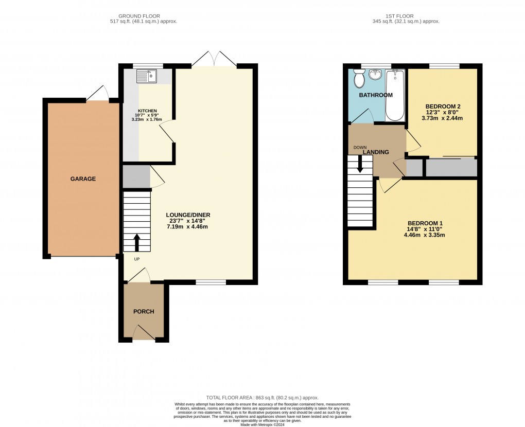 Floorplan for Flitwick, Bedfordshire