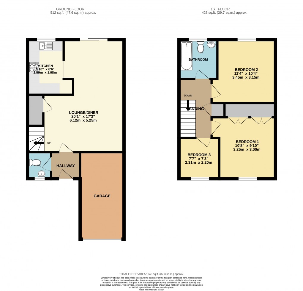 Floorplan for Flitwick, Bedfordshire