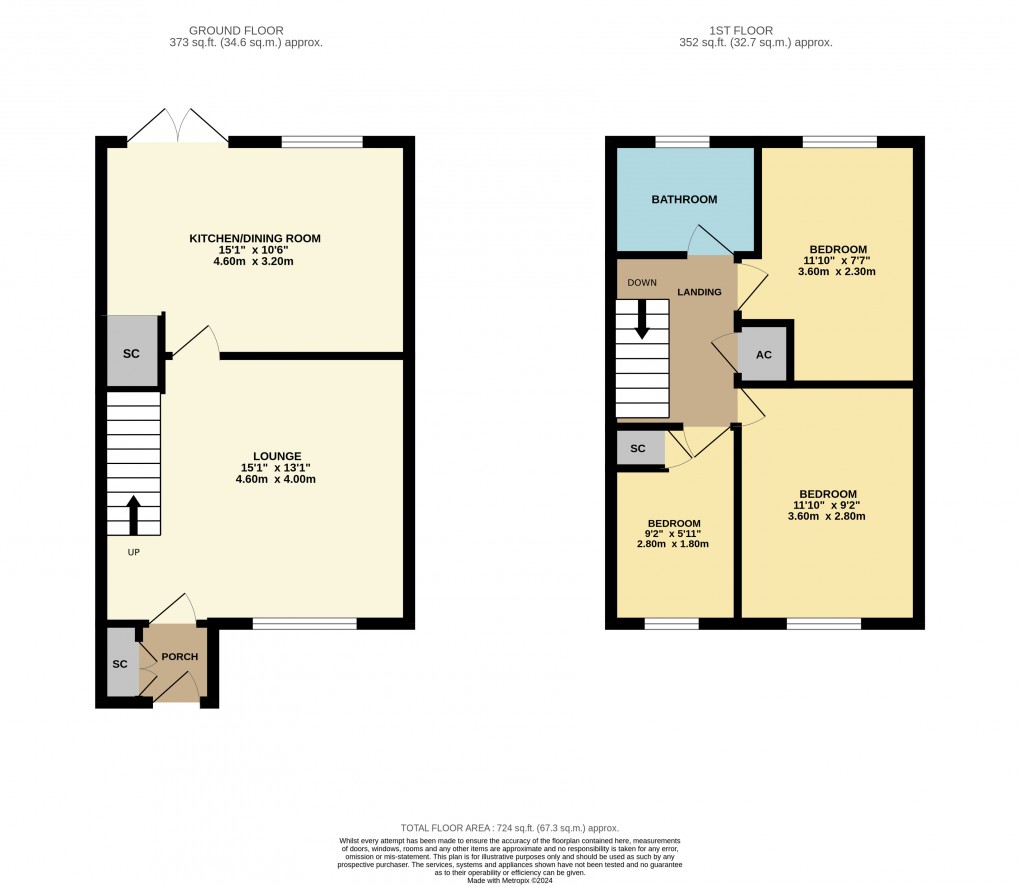 Floorplan for Flitwick, Bedfordshire