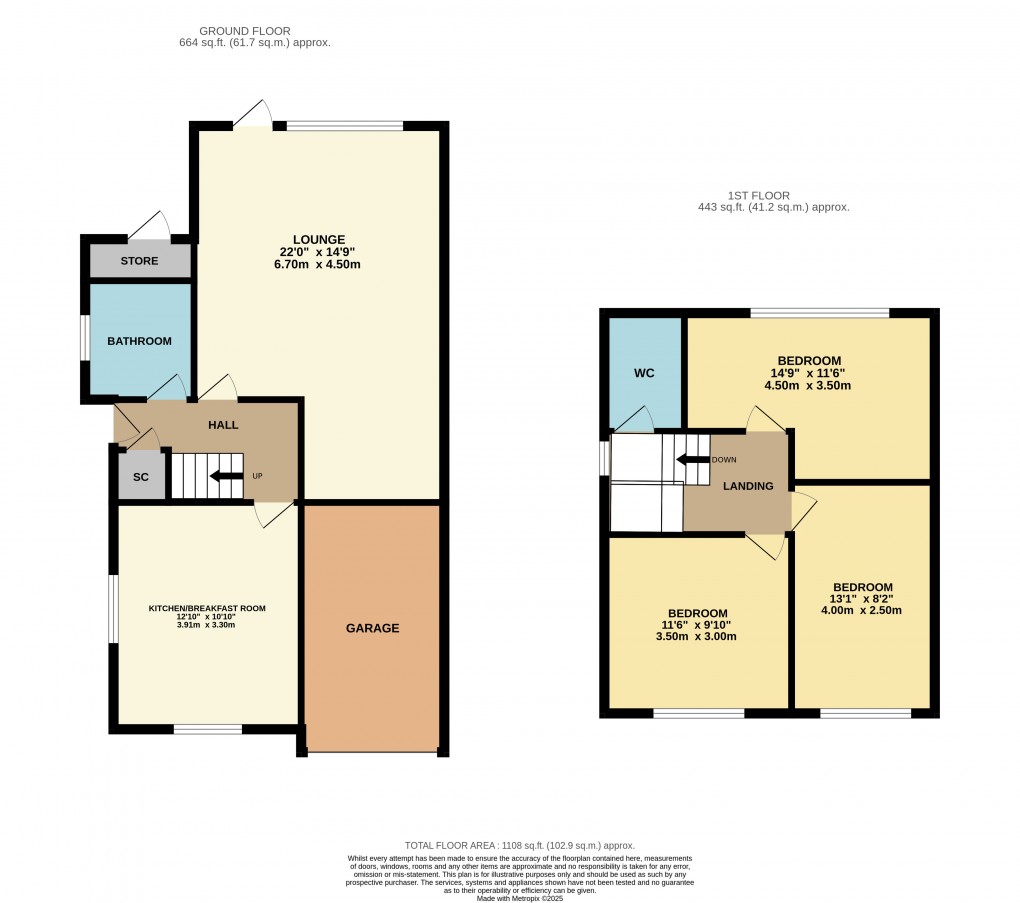 Floorplan for Flitwick, Bedfordshire