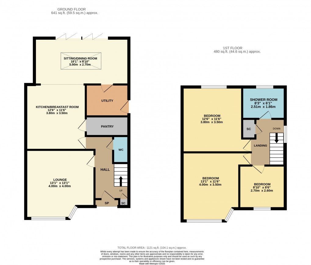 Floorplan for Flitwick, Bedfordshire